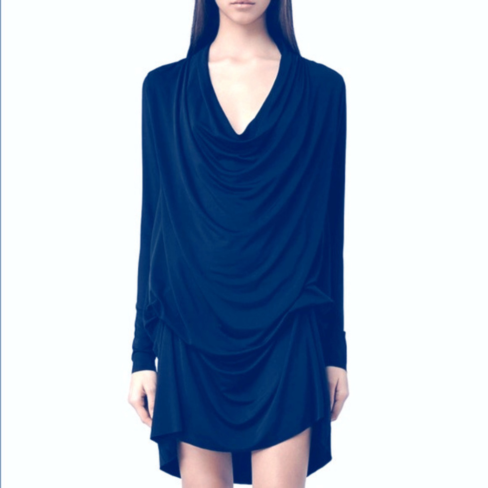 AllSaints Amie Draped Tie Neck Dress - Multi Style